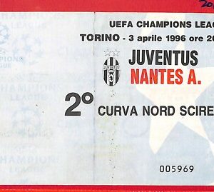 C1073 - Vecchio  BIGLIETTO PARTITA CALCIO - 1995/96 - JUVENTUS  vs NANTES