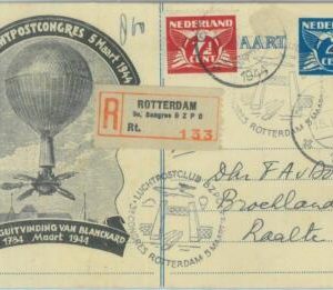 83178 - NETHERLANDS - Postal History - SPECIAL Balloon FLIGHT Stationery Card