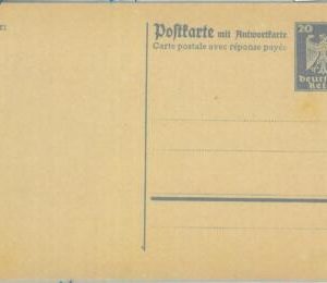 89272 - GERMANY  Reich - Postal History - Double STATIONERY CARD # P159