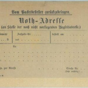 89294 - GERMANY - Postal History -  STATIONERY FORMULAR Parcel Post Card 1870's