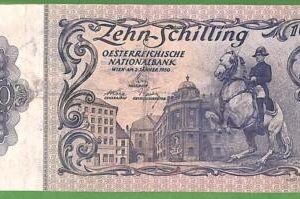 ah1424 - AUSTRIA - Collectable PAPERMONEY - PIC# 127 - 10 Shillings - Very Fine+