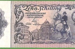 ah1423 - AUSTRIA - Collectable PAPERMONEY - PIC# 127 - 10 Shillings - Very Fine