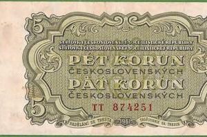 ah1438 - Czechoslovakia - Collectable PAPERMONEY  - PIC#81 - 5 Krowns - Fine/VF