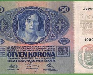 ah1433-Austria-Hungary-Collectable PAPERMONEY-PIC#25-50 Krowns-FDC Uncirculated