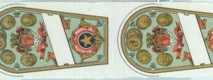 86822 - ITALY - set of two Vintage BOTTLE wine LABELS - Blank!