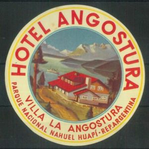 87088 - ARGENTINA - Vintage hotel LABEL - Hotel LA ANGOSTURA Hauel-Huapi