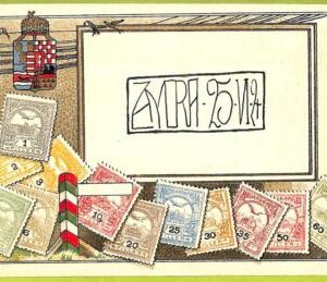 ae9859 - HUNGARY -  VINTAGE  POSTCARD - STAMPS ON POSTCARD - ZIEHER