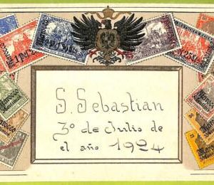ae9898 - GERMAN MAROCCO -  VINTAGE  POSTCARD - STAMPS ON POSTCARD - ZIEHER