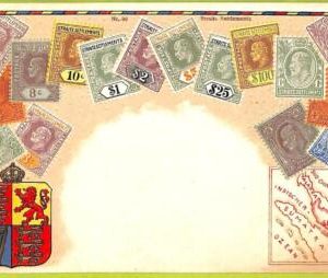 17453 - MALAYA - VINTAGE  POSTCARD - STAMPS ON POSTCARD - ZIEHER - EMBOSSED