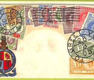 ae9858 - GB -  VINTAGE  POSTCARD - STAMPS ON POSTCARD - ZIEHER - 1905