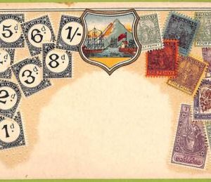 ae9857 - Trinidad and Tobago -  VINTAGE  POSTCARD - STAMPS ON POSTCARD - ZIEHER