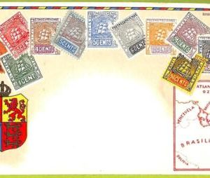 ae9890 - Britisch Guyana -  VINTAGE  POSTCARD - STAMPS ON POSTCARD - ZIEHER