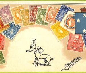 ae9910 - AUSTRALIA Victoria -  VINTAGE  POSTCARD - STAMPS ON POSTCARD - ZIEHER