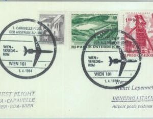 83122 - AUSTRIA - Postal History - FIRST FLIGHT:  WIEN  Venice #  535 AA  1964