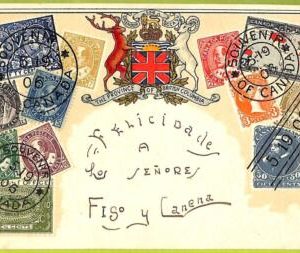 ae9927 - CANADA -  VINTAGE  POSTCARD - STAMPS ON POSTCARD - ZIEHER - 1921