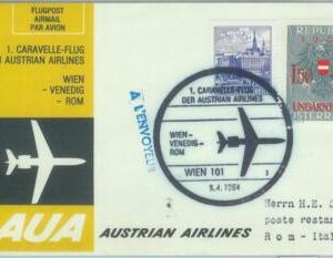 83125 - AUSTRIA - Postal History - FIRST FLIGHT: Wien  Rome  #  537 BA  1964