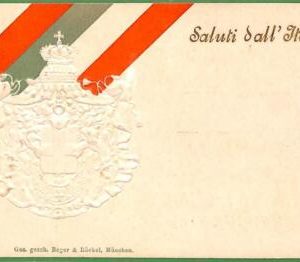 ah1036 - VINTAGE POSTCARD -  ROYALTY, Embossed Reali ITALY Italia