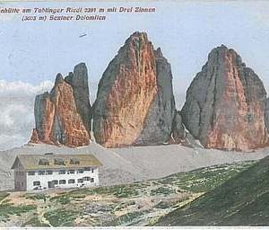 34449   CARTOLINA d'Epoca BELLUNO provincia -   RIFUGIO ALPINO 1909