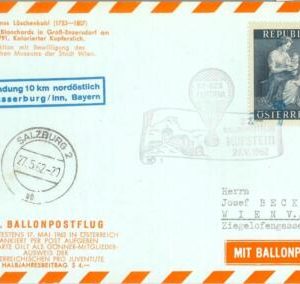 87327 - AUSTRIA - Postal History - SPECIAL FLIGHT postcard - BALLOONS  1962