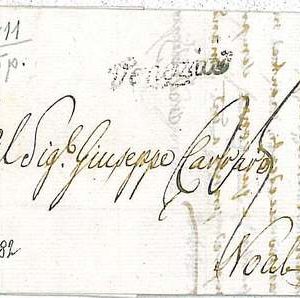 17627   ITALIA PREFILATELICA : BUSTA da VENEZIA a NOALE 1811