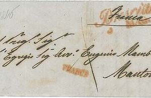 17634   ITALIA PREFILATELICA : BUSTA da BRESCIA a MANTOVA 1846 - annullo FRANCA