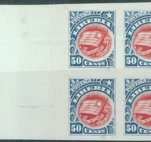 88695B - LIBERIA  - STAMPS - IMPERF stamp MNH mint  BLOCK of 4  FLAGS