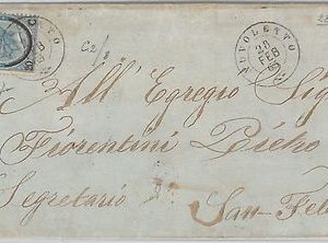 ITALIA REGNO storia postale - BUSTA  con annullo a doppio cerchio di Nuvolento