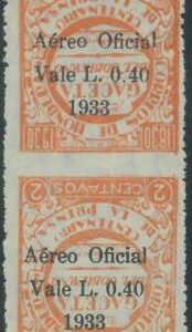 88727 - HONDURAS -  SANABRIA # 177b   ERROR: Imperf Pair -   MINT MH