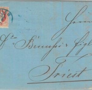88827 - AUSTRIA - POSTAL HISTORY -  BLUE Wien postmark on COVER  to ITALY 1869