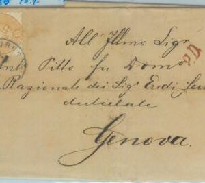 88828 - AUSTRIA - POSTAL HISTORY -  BLUE Habsburg  postmark on COVER 1868