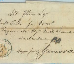 88829 - AUSTRIA - POSTAL HISTORY -  BLUE Habsburg  postmark on COVER 1868