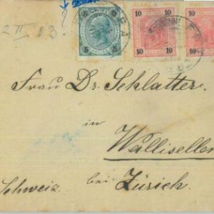88831 - AUSTRIA - POSTAL HISTORY - Michel 108A + 110A*2 on  COVER to SWITZERLAND