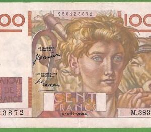 ah1474 - FRANCE- Collectable PAPERMONEY-PIC#128c-100 Francs-Almost Uncirculated