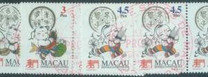88606 - MACAO - STAMPS - MUSIC Tradition FISH MNH 3 v. x 3  overprinted SPECIMEN
