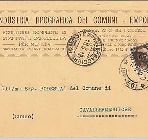 49539   CARTOLINA d'Epoca - FIRENZE provincia - EMPOLI pubblicitaria 1932