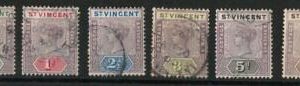 60800 - ST VINCENT - STAMPS: SG # 60/70 + 72/73 Used - VERY FINE!!