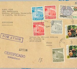 62941 - VENEZUELA - POSTAL HISTORY - COVER to ITALY 1972 - BIRDS maps