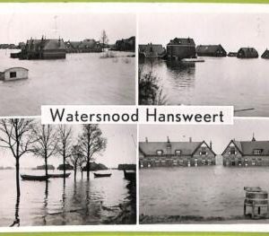 ad2107 - NETHERLANDS - VINTAGE POSTCARD  - Watersnood Hansweert - 1953