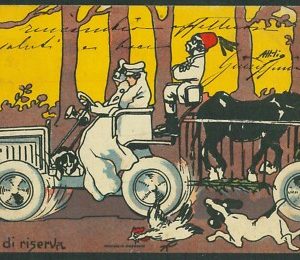 Lib956 - CARTOLINA d'Epoca -  PUBBLICITARIA Illustrata - ATTILIO Umoristica CANI