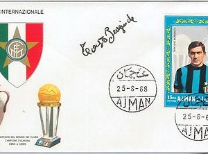 65610 - AJMAN -  1968  Busta FDC  cover FOOTBAL - INTER: Tarcisio Burgnich