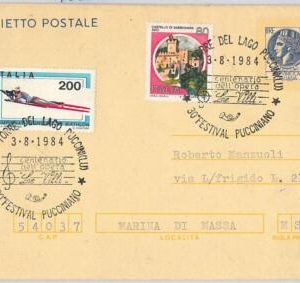 43208 -  ITALY - POSTAL HISTORY-STATIONERY CARD with nice postmark-MUSIC:PUCCINI