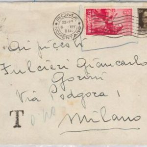 43220 - ITALY - POSTAL HISTORY - TAXED COVER segnatasse - MUSIC: STRADIVARI