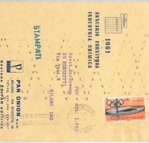 45761 - ITALY - POSTAL HISTORY - Cover FRONT - RARE postmark OLYMPIC GAMES