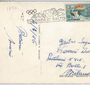 45766 - ITALY - POSTAL HISTORY - Special postmark on POSTCARD 1956 OLYMPIC GAMES