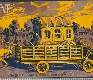 Lib962 - CARTOLINA d'Epoca FRANCESE -  PUBBLICITARIA Illustrata -  FIAT
