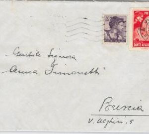 47554 - ITALY - POSTAL HISTORY - POSTER STAMP used as STAMP on cover 1966  DANTE