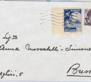 47552 - ITALY - POSTAL HISTORY - POSTER STAMP used as STAMP on cover 1965 DANTE