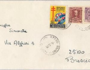 47561 - ITALY - POSTER STAMP as STAMP on cover 1974  MEDICINE Tuberculosis
