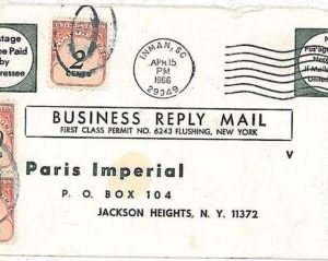 21228 - USA - POSTAL HISTORY - POSTAGE PAID COVER - TAXED 1966