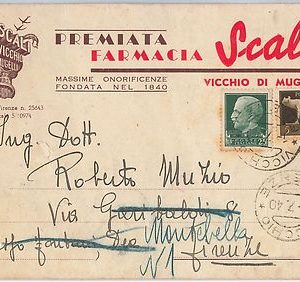 49552   CARTOLINA d'Epoca - FIRENZE - Vicchio di Mugello PUBBLICITARIA Farmacia